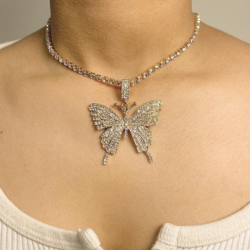 Large Butterfly Rhinestone Chain