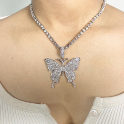 Large Butterfly Rhinestone Chain